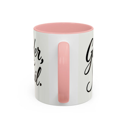 Inspirational Script Coffee Mug — "Strength Lives in Small, Steady Moments" (11/15 oz)
