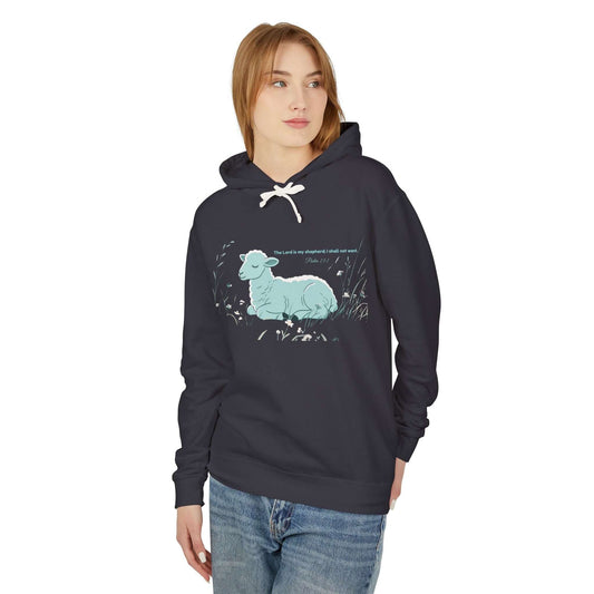 Pastel Lamb Cottagecore Lightweight Hoodie — 'Quietly Resting' Cream Sweatshirt | Meaningful Gifts