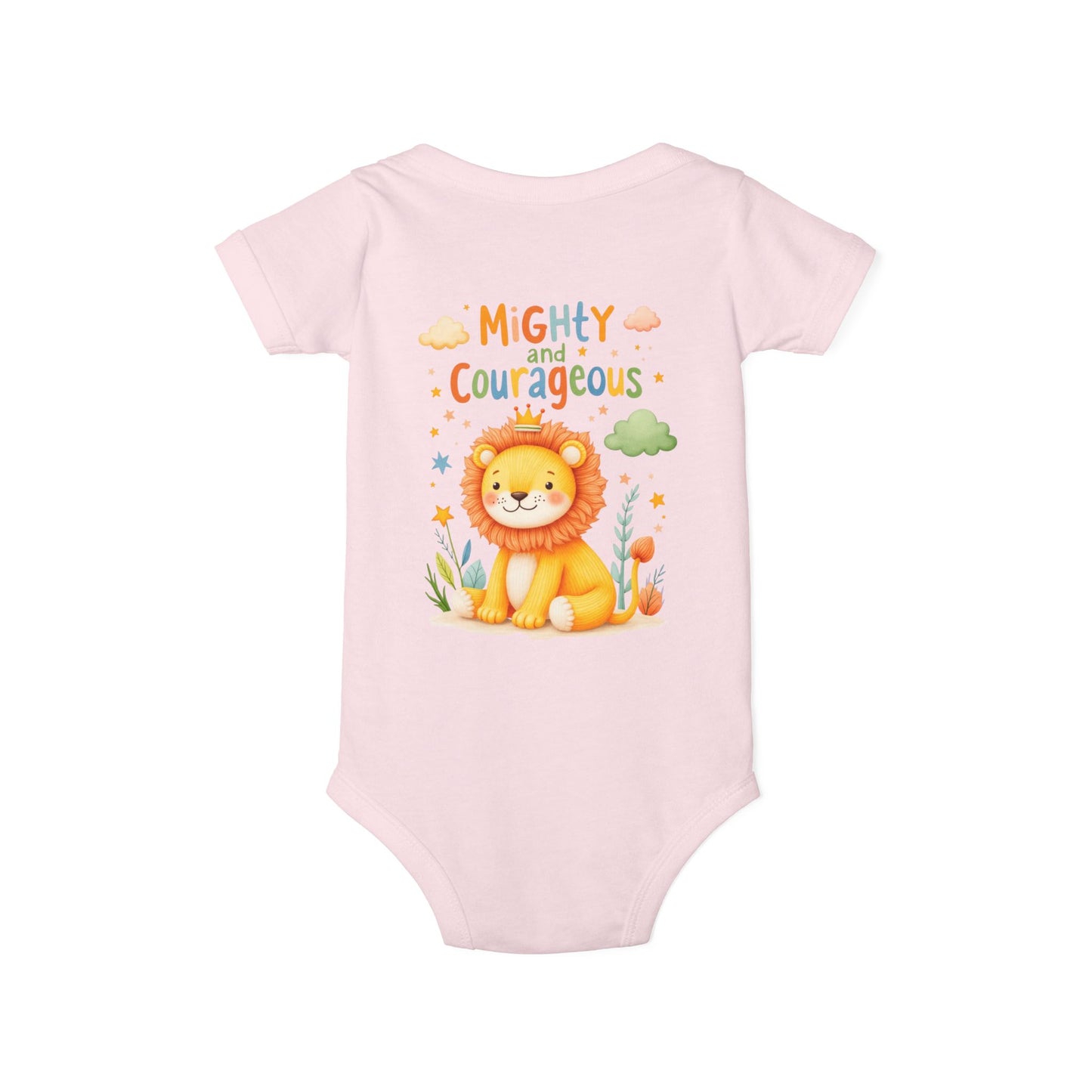 Mighty and Courageous Lion Infant One‑Piece Bodysuit | Perfect Gift for Baby Showers | Birthday Gifts