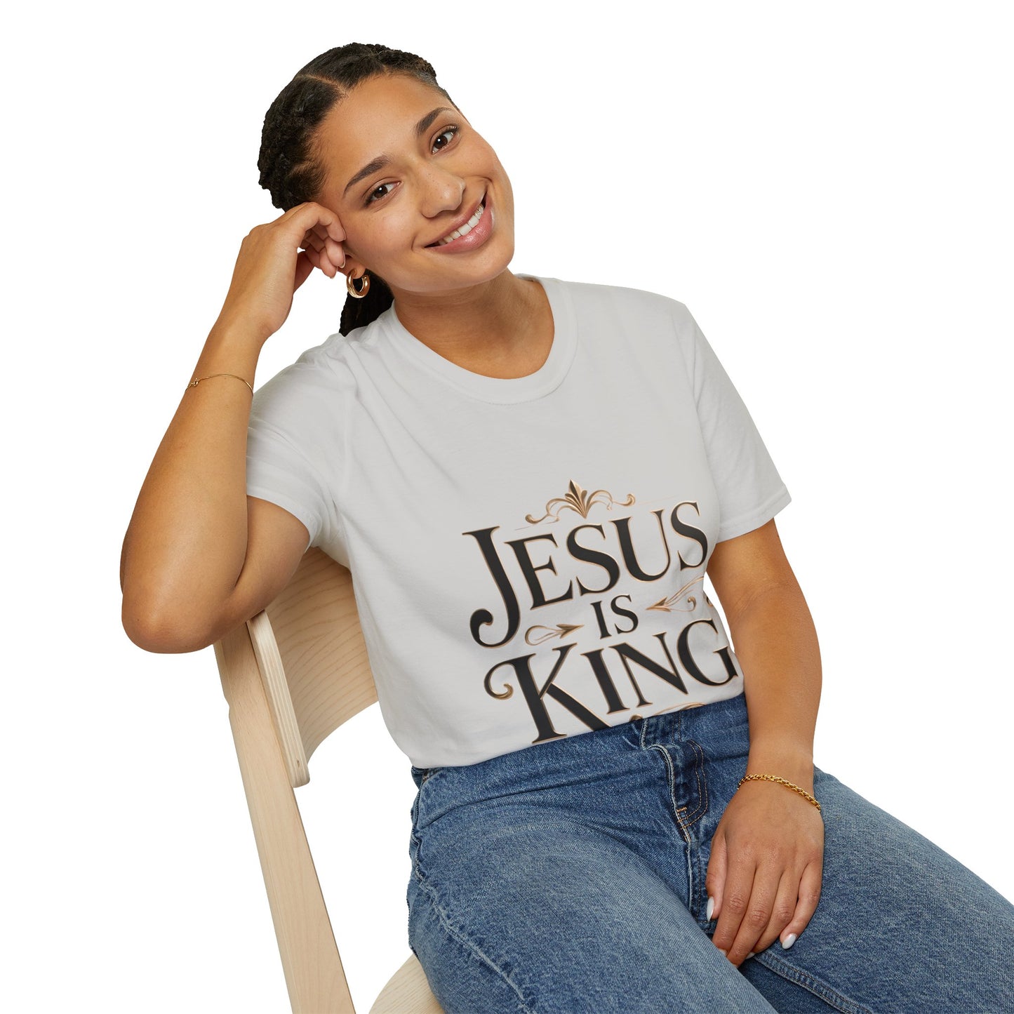 Jesus Is King T-Shirt — Christian Faith Graphic Tee, Inspirational Worship Shirt