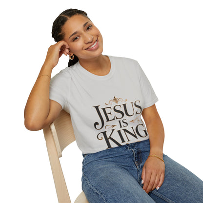 Jesus Is King T-Shirt — Christian Faith Graphic Tee, Inspirational Worship Shirt