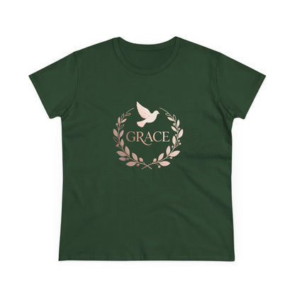 Graceful Dove Wreath Tee — Women's Rose-Gold Reminder Tee