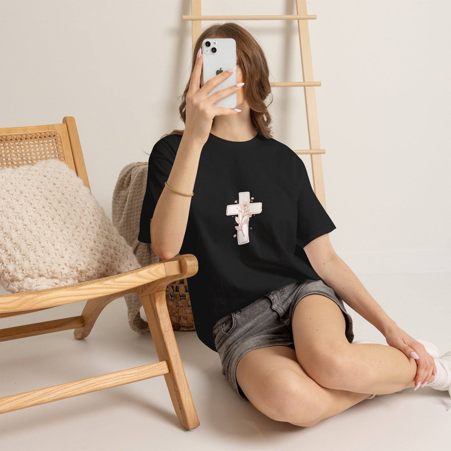 Floral Cross Tee — Delicate Bloom Christian T-Shirt | Meaningful gifts for teens and adults