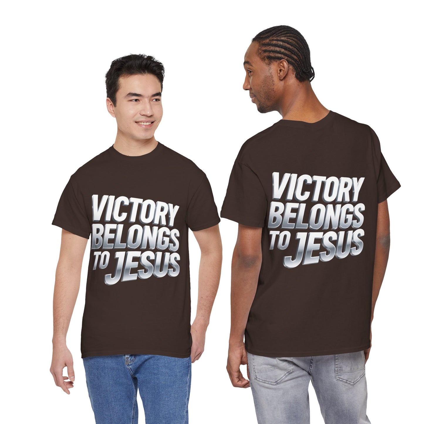 Victory Belongs to Jesus T-Shirt — Heavyweight Christian Faith Tee