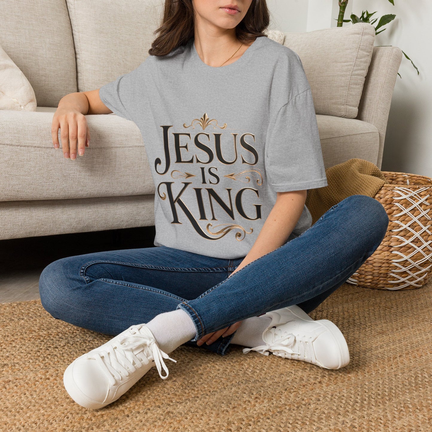 Jesus Is King T-Shirt — Christian Faith Graphic Tee, Inspirational Worship Shirt