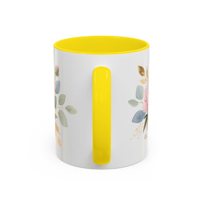 Grace Upon Grace Floral Coffee Mug — John 1:16 Scripture Accent Mug