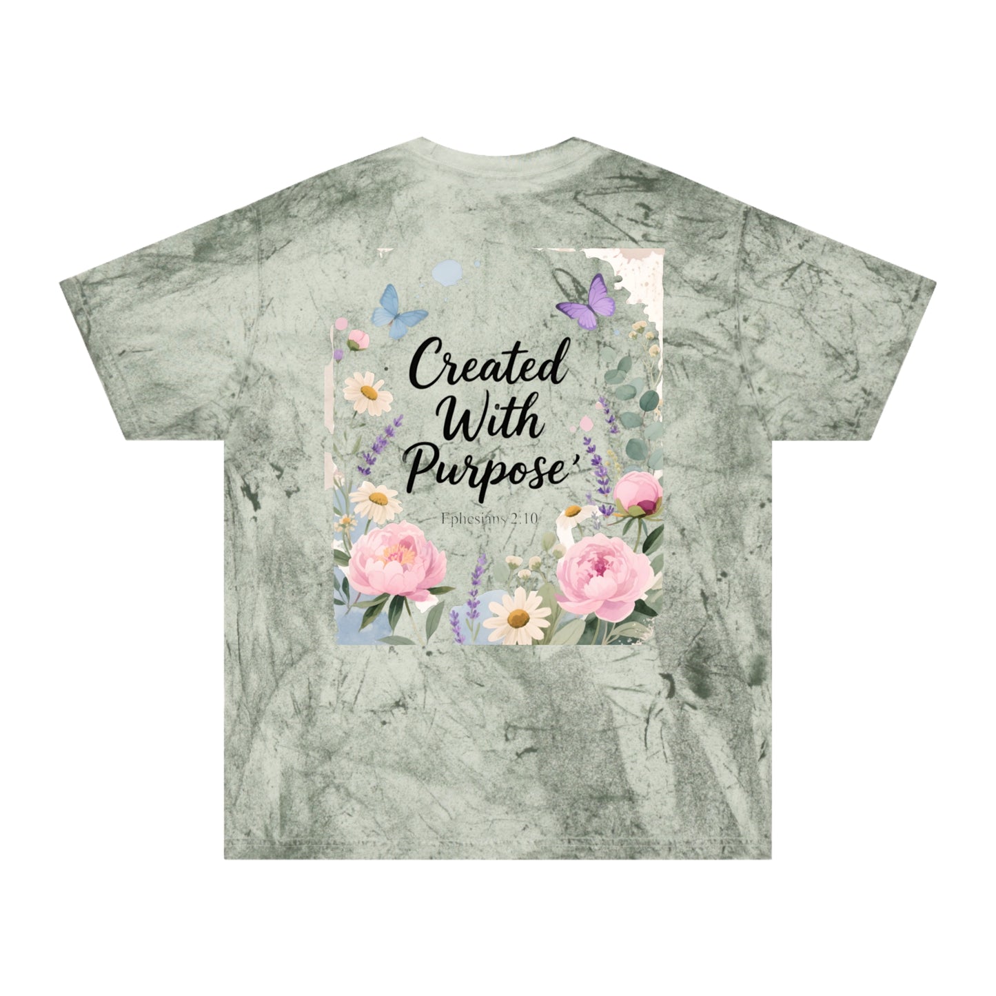Created With Purpose Floral T‑Shirt Meaningful Gifts