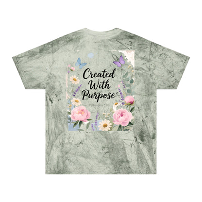 Created With Purpose Floral T‑Shirt Meaningful Gifts