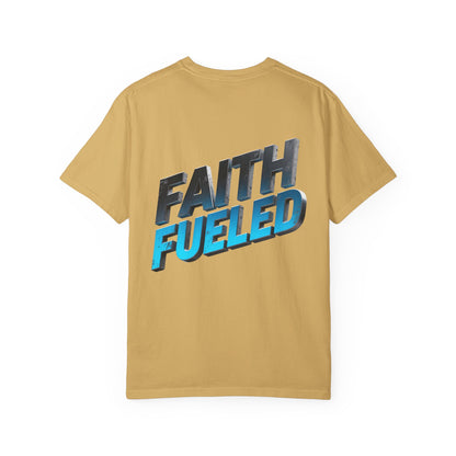 Faith Fueled Garment-Dyed Tee — Vintage Two-Tone Christian T-Shirt