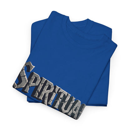 Spiritual Warrior T-Shirt — Gothic Lettering Faith & Strength Tee