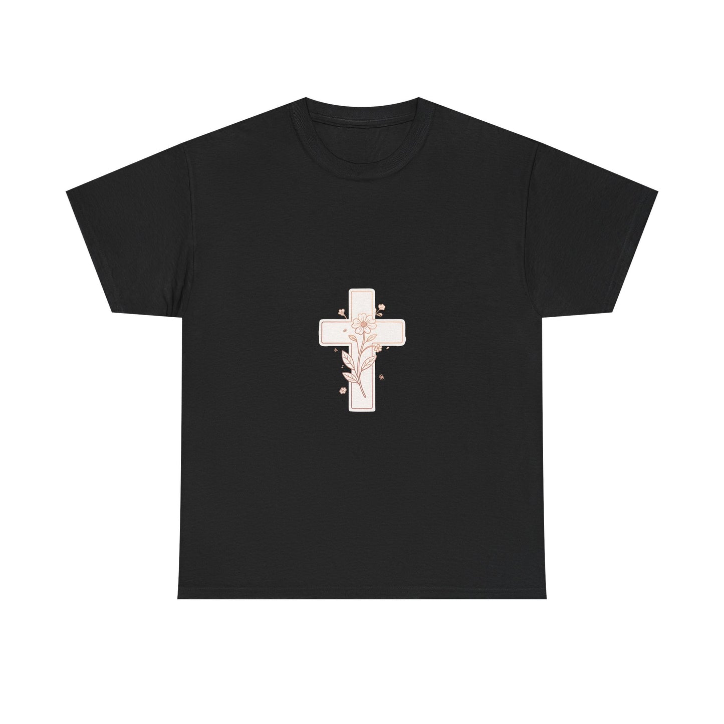 Floral Cross Tee — Delicate Bloom Christian T-Shirt | Meaningful gifts for teens and adults