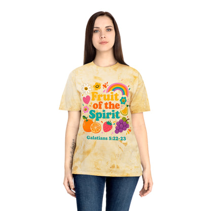 Fruit of the Spirit T-Shirt — Retro Rainbow & Fruit Christian Tee (Galatians 5:22-23)