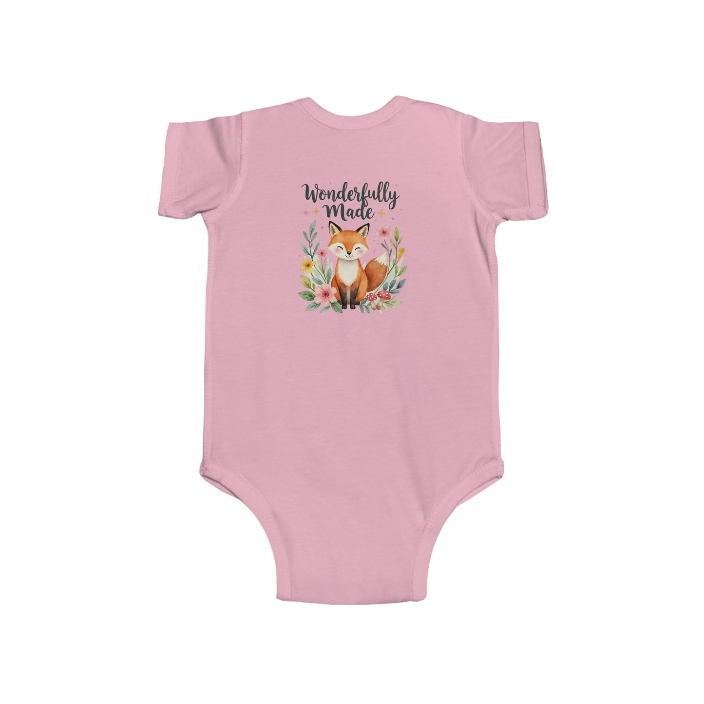 Wonderfully Made Baby Bodysuit – Fox Floral Infant Onesie