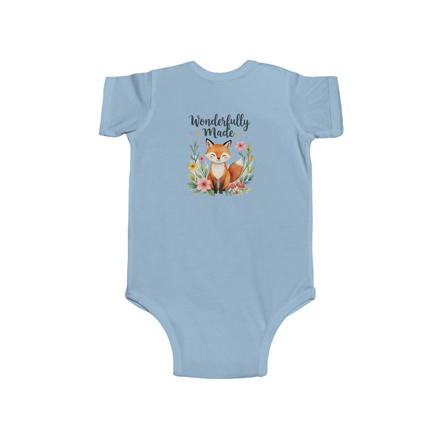 Wonderfully Made Baby Bodysuit – Fox Floral Infant Onesie