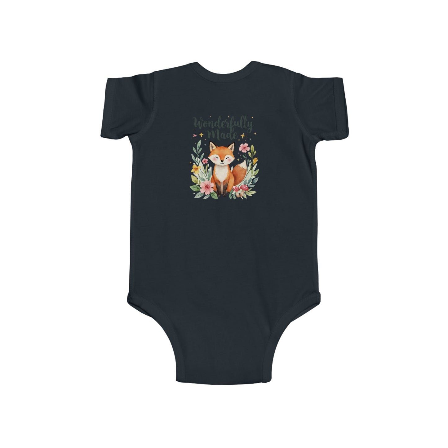 Wonderfully Made Baby Bodysuit – Fox Floral Infant Onesie