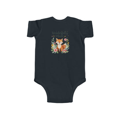 Wonderfully Made Baby Bodysuit – Fox Floral Infant Onesie