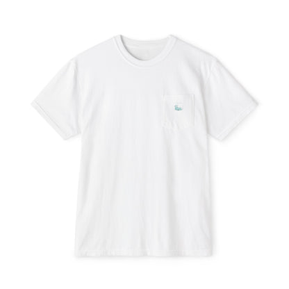 Lamb Rest Pocket T‑Shirt — Vintage Seafoam Pocket Tee with Script Verse