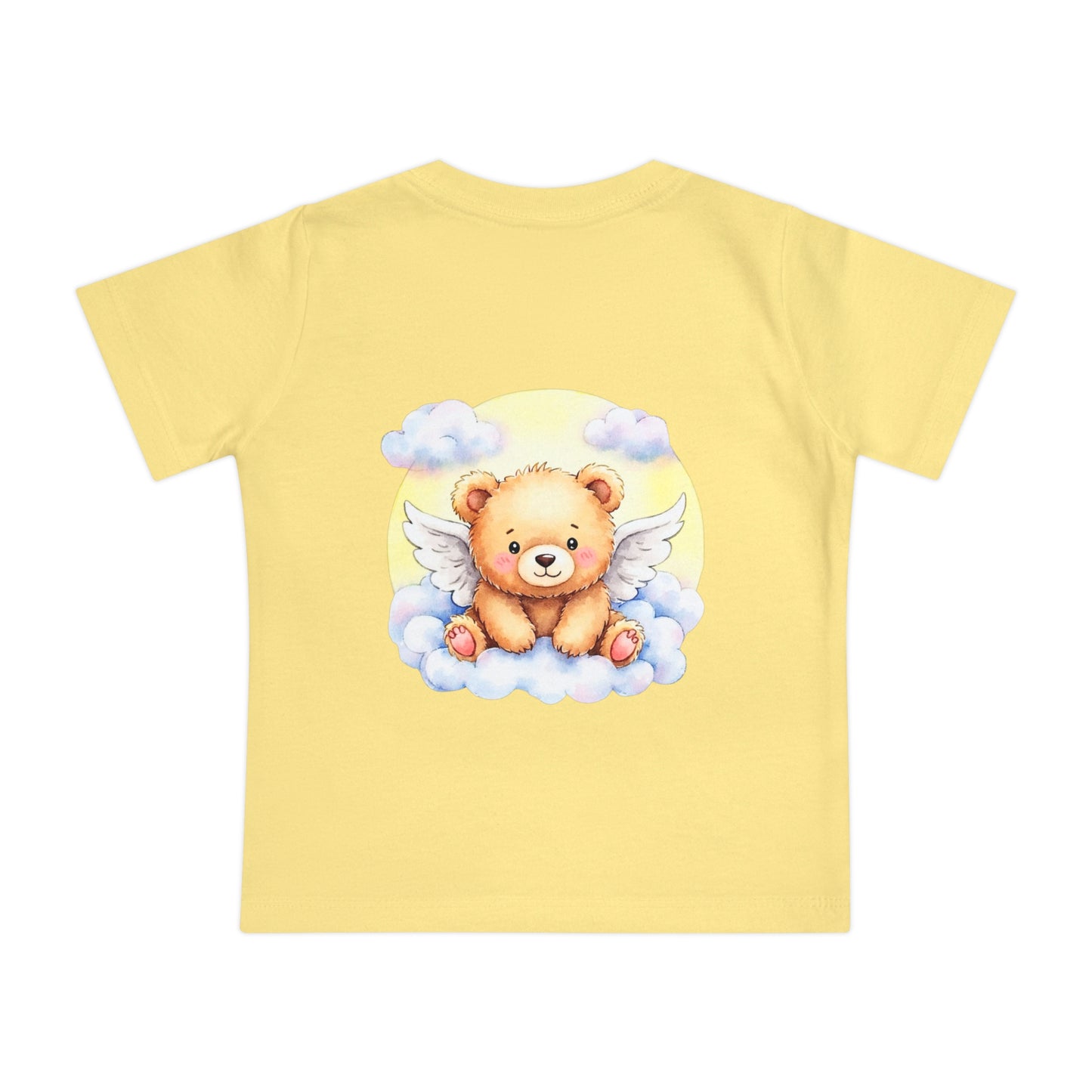 Baby T-Shirt — "God's Little Angel" Cute Winged Bear Personalized Tee