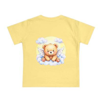 Baby T-Shirt — "God's Little Angel" Cute Winged Bear Personalized Tee