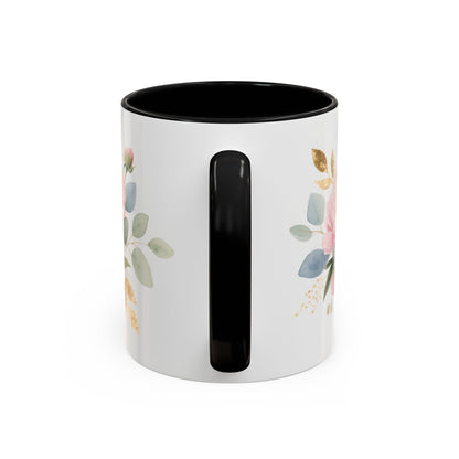 Grace Upon Grace Floral Coffee Mug — John 1:16 Scripture Accent Mug