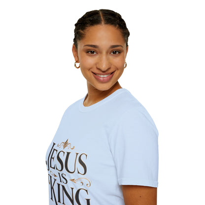 Jesus Is King T-Shirt — Christian Faith Graphic Tee, Inspirational Worship Shirt