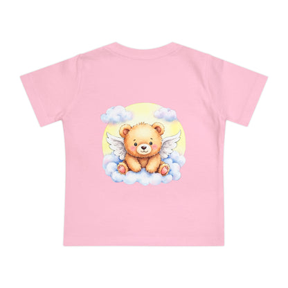 Baby T-Shirt — "God's Little Angel" Cute Winged Bear Personalized Tee