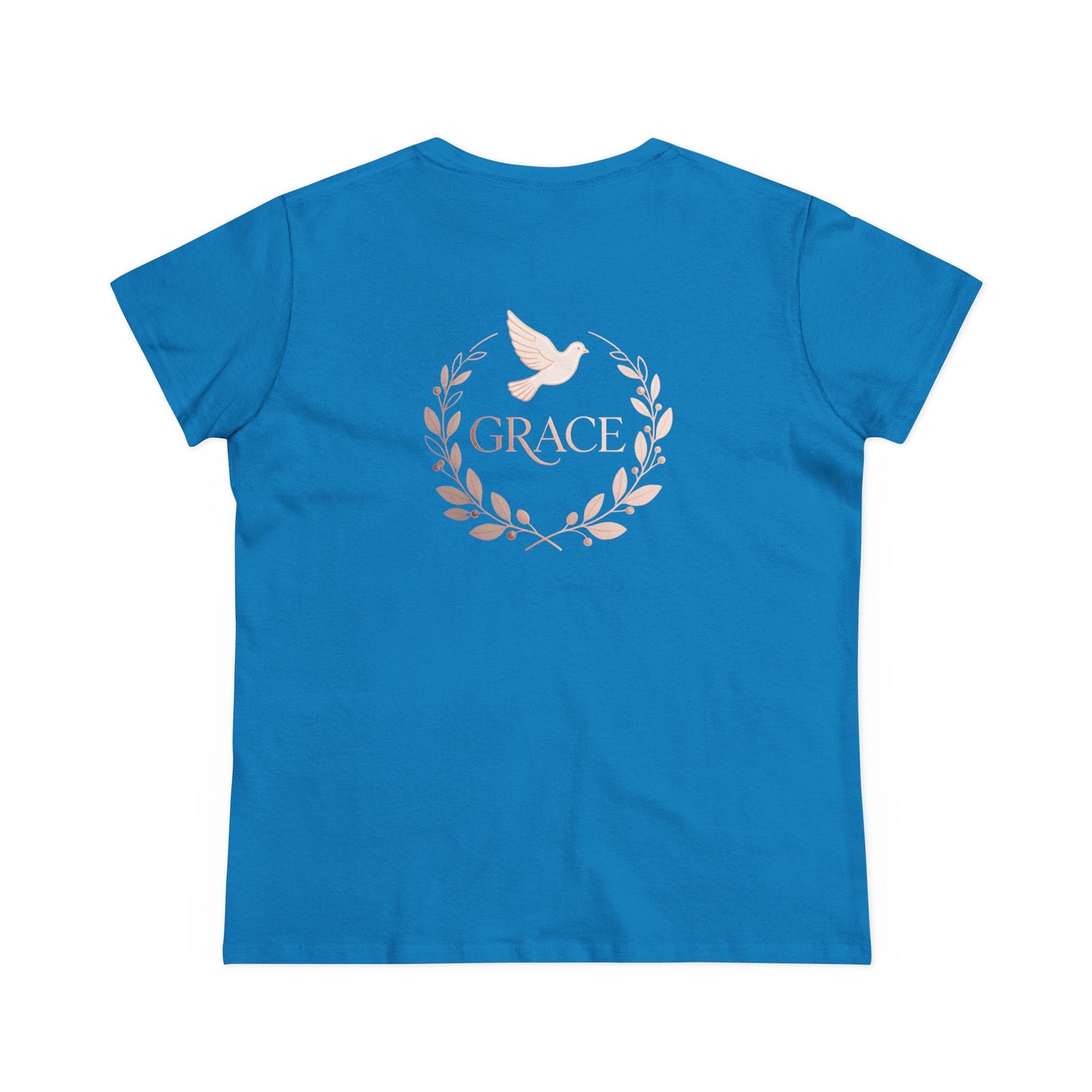 Graceful Dove Wreath Tee — Women's Rose-Gold Reminder Tee