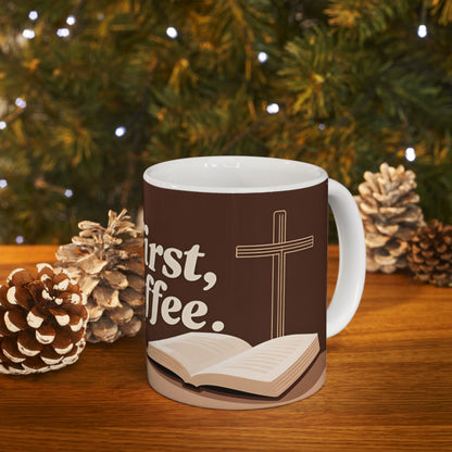 Christ First Then Coffee mug | Christian faith coffee mug, scripture morning cup