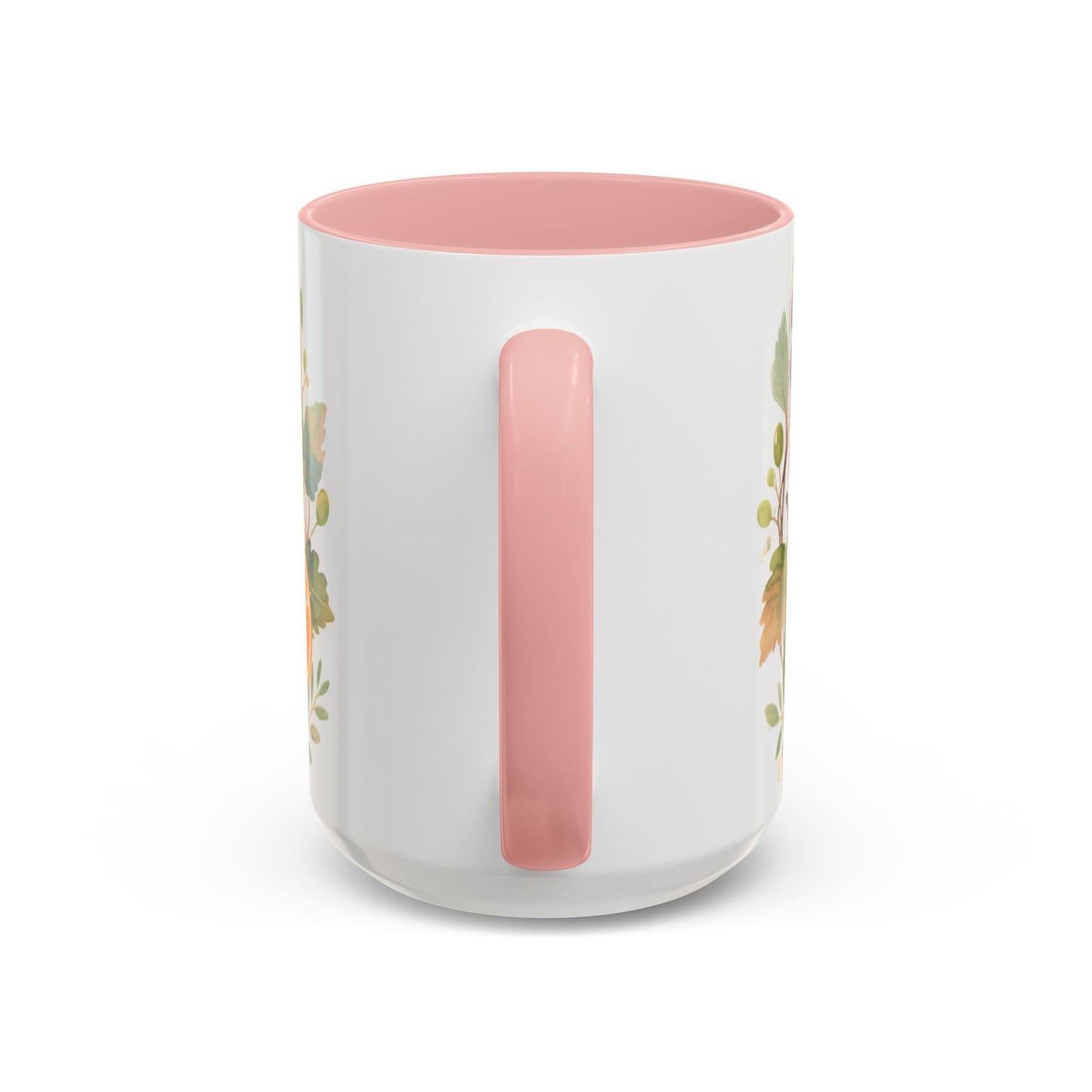 Christian Fruit of the Spirit Accent Coffee Mug — Galatians 5:22-23 Floral Scripture Design (11/15oz)