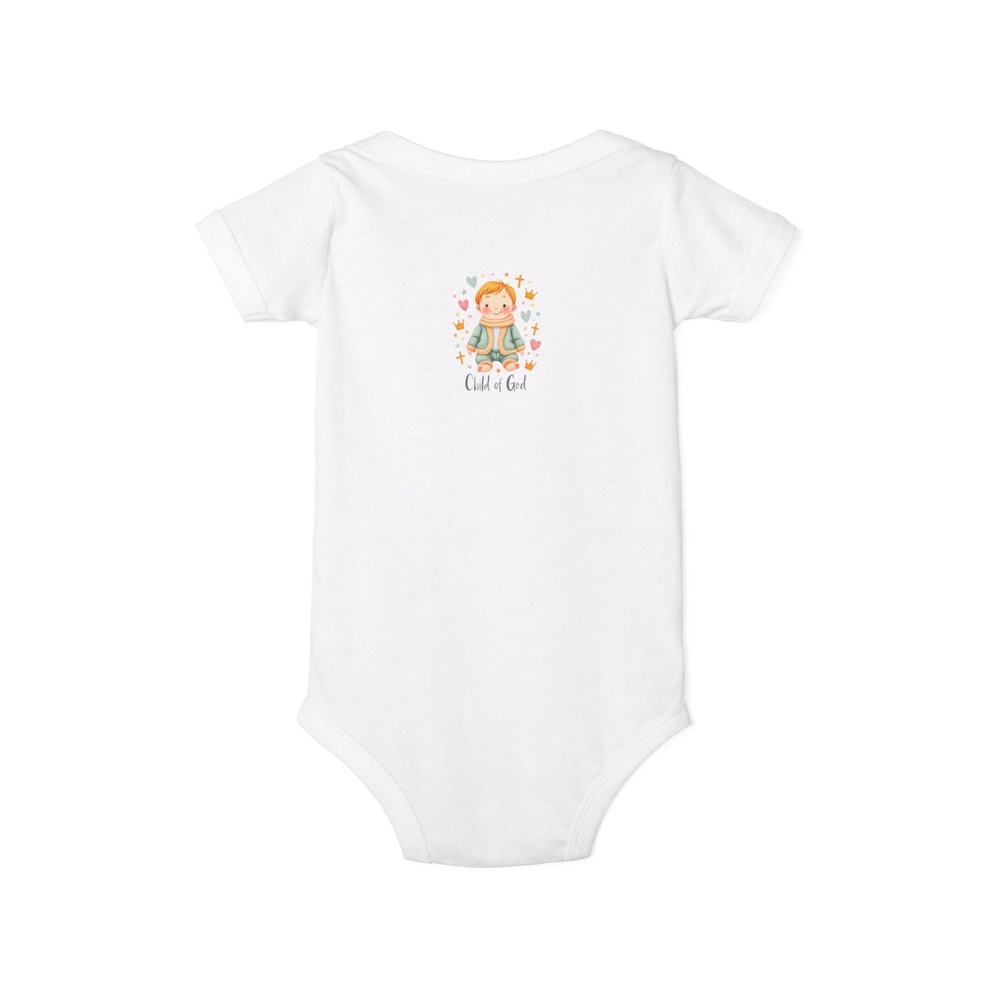 Infant One-Piece Bodysuit — Cute Little Girl Illustration "Hello World" Baby Bodysuit