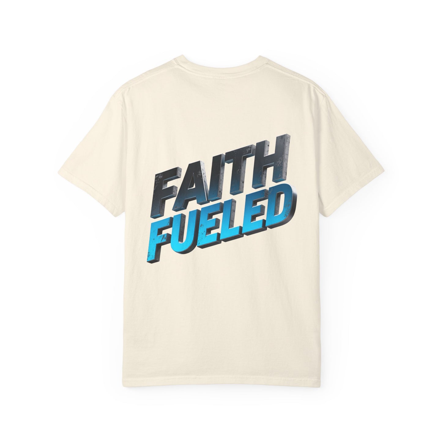 Faith Fueled Garment-Dyed Tee — Vintage Two-Tone Christian T-Shirt