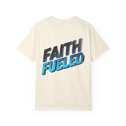 Faith Fueled Garment-Dyed Tee — Vintage Two-Tone Christian T-Shirt