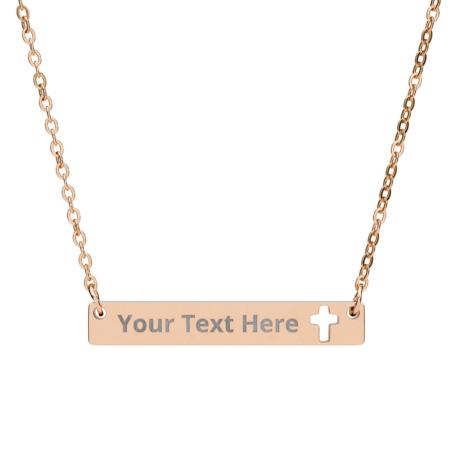 Personalized Cross Bar Necklace | Unique Faith Jewelry for Family and Friends
