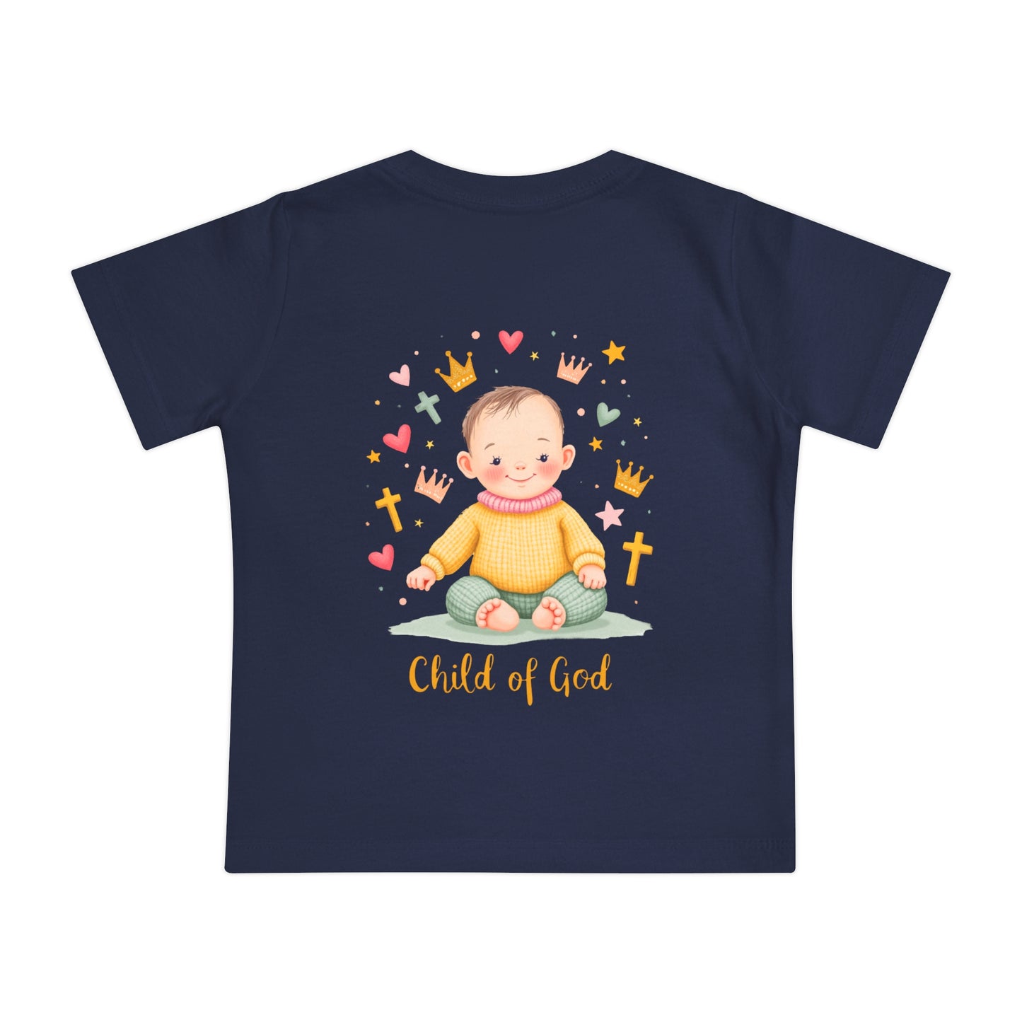 Baby Short Sleeve T-Shirt — "Child of God" Smiling Infant Faith Tee