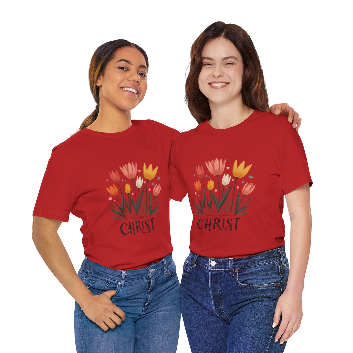 Tulip Floral Faith Shirt | Christian Spring Tee | Unique Gifts for Moms & Teens