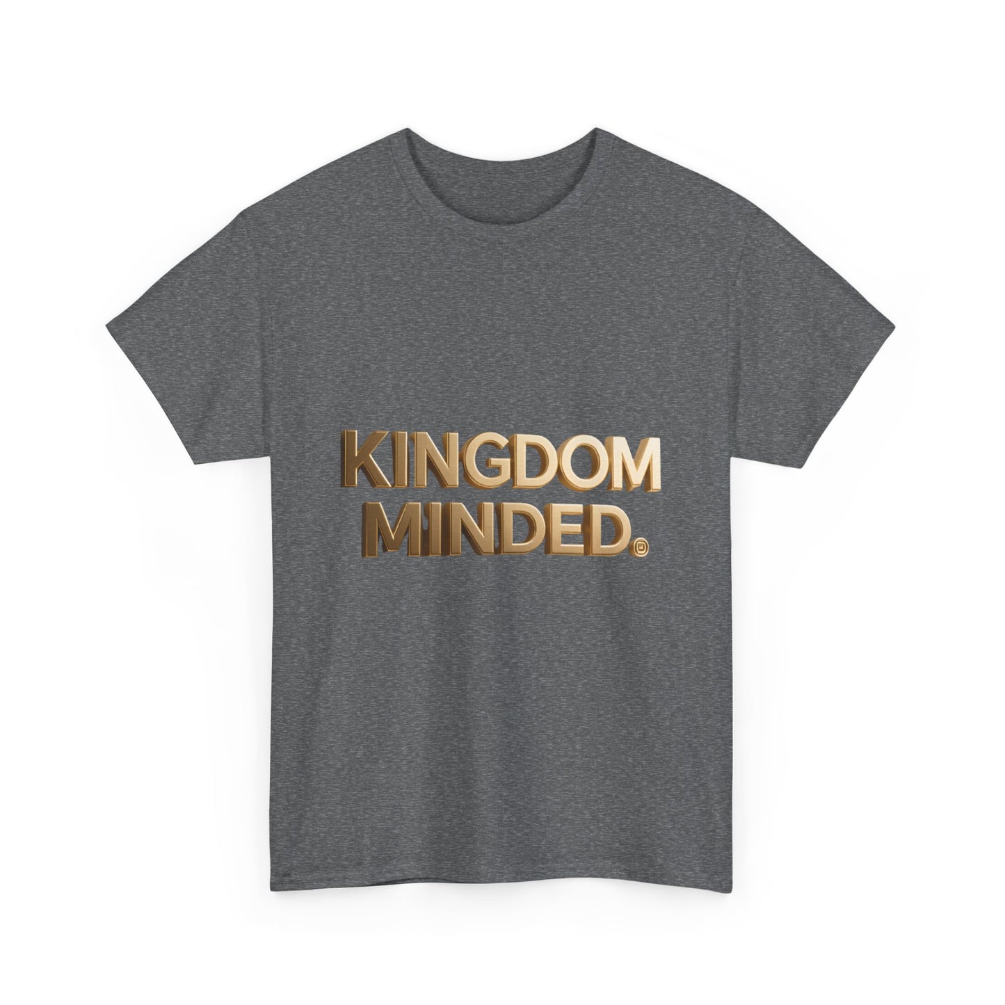 Faith & Focus Tee — Gold Typography Cotton Shirt