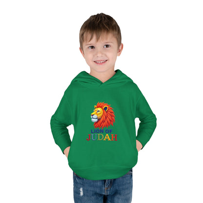 Lion of Judah Toddler Hoodie — Christian Kids Pullover with Colorful Lion Graphic