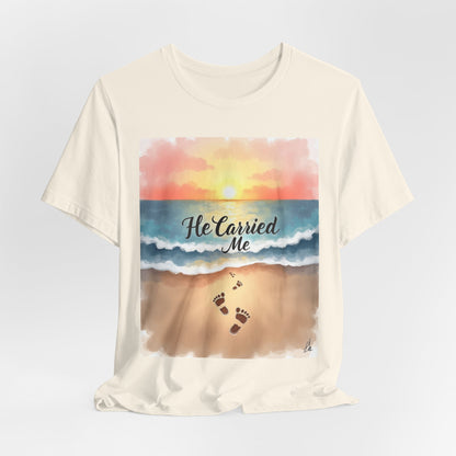 He Carried Me Scripture Tee | Inspirational Christian Faith Shirt