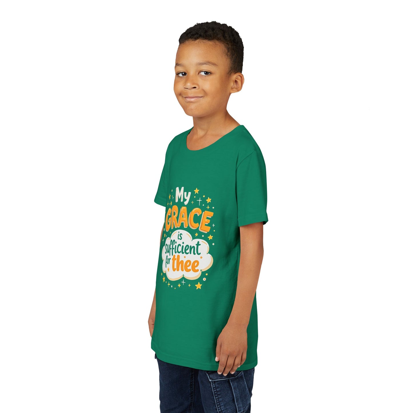 Grace thee Youth Tee | Kids Christian Shirt, Inspirational Cloud Design