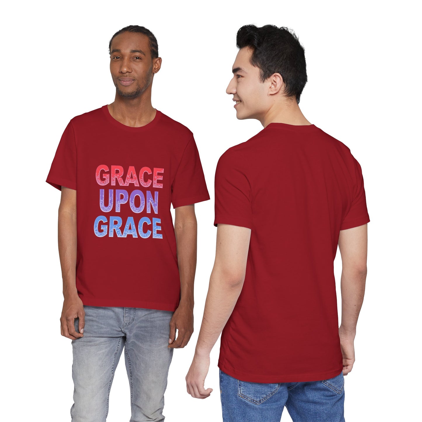 Inspirational Grace Upon Grace Shirt | Christian Typography Tee | Thoughtful Gift Idea