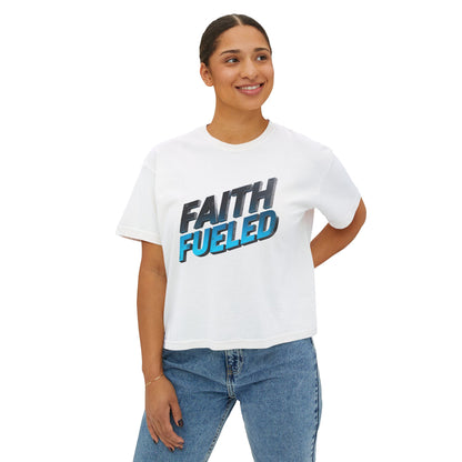 Faith Fueled Boxy Tee — Women's Inspirational Graphic Tee