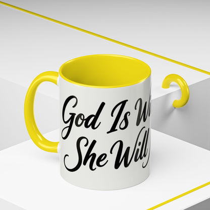 Inspirational Script Coffee Mug — "Strength Lives in Small, Steady Moments" (11/15 oz)