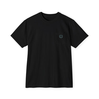 Pocket T-Shirt — Peace Dove Heart Back Graphic