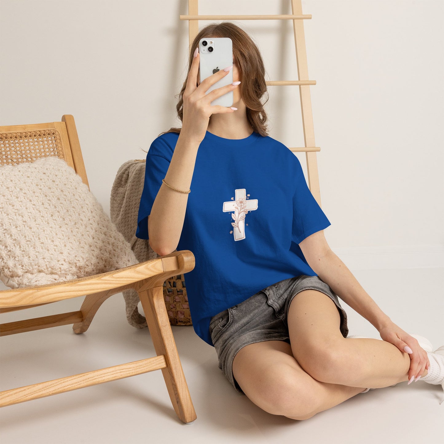 Floral Cross Tee — Delicate Bloom Christian T-Shirt | Meaningful gifts for teens and adults