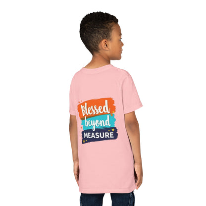 Blessed Beyond Measure Youth Tee | Inspirational Kids Shirt, Faith Design