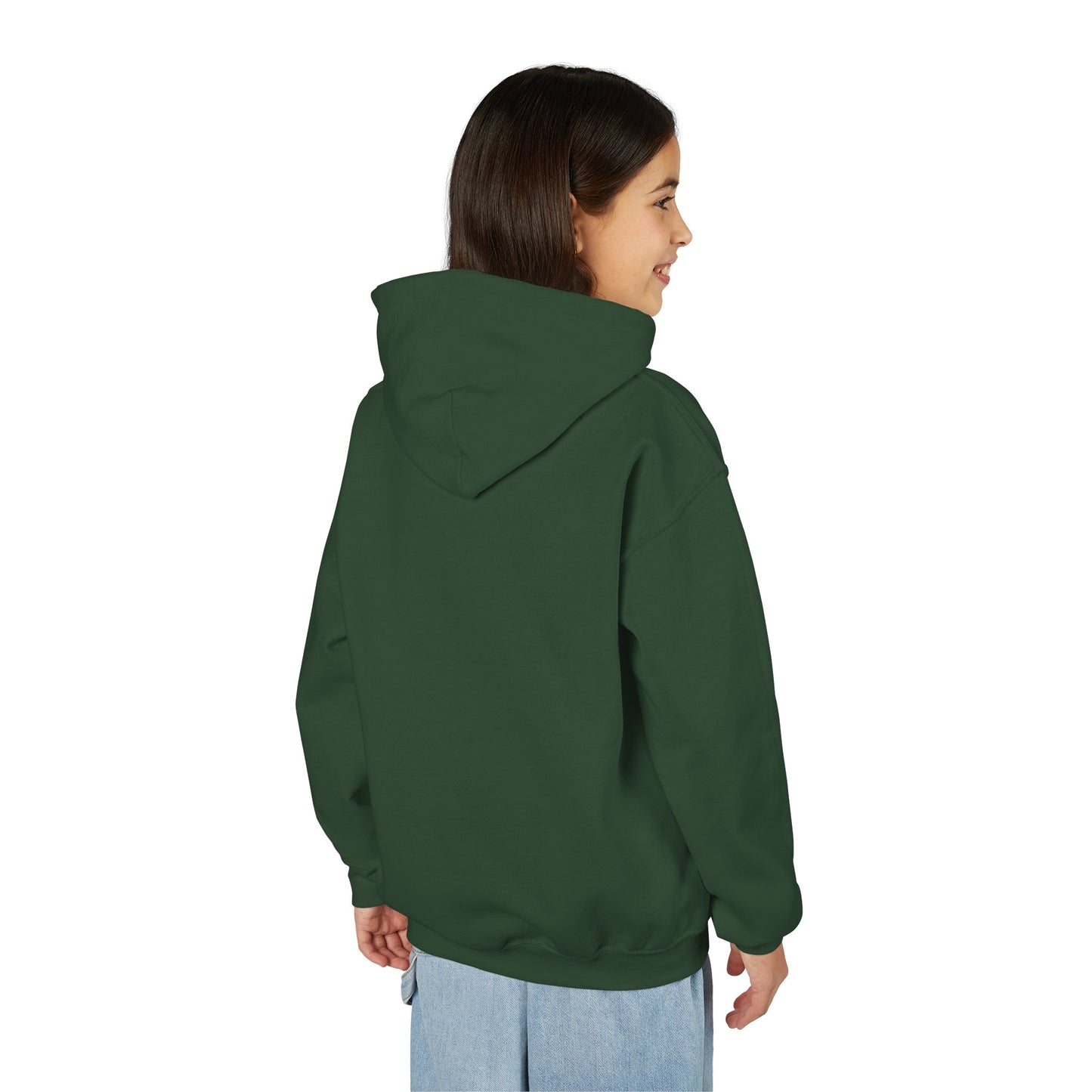 Youth Hoodie — "God Shield" Faith Graphic Pullover