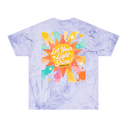 Let Your Light Shine T-Shirt — Retro Sunshine Graphic Tee (Matthew 5:16)
