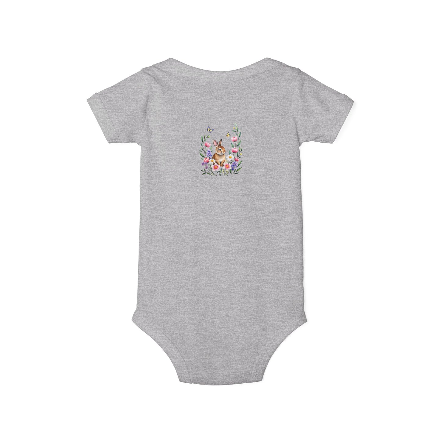 Floral Bunny Infant One-Piece Bodysuit
