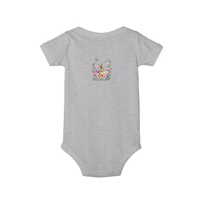 Floral Bunny Infant One-Piece Bodysuit