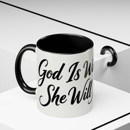 Inspirational Script Coffee Mug — "Strength Lives in Small, Steady Moments" (11/15 oz)